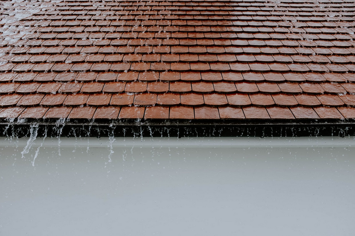 water on roof