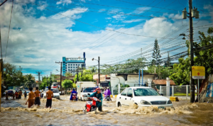 flooded city